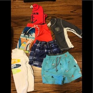 Lot of Carter's boys 18month swimwear